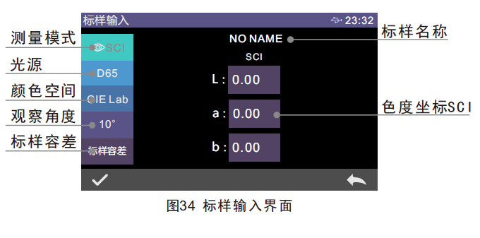 霧度儀標(biāo)樣輸入界面